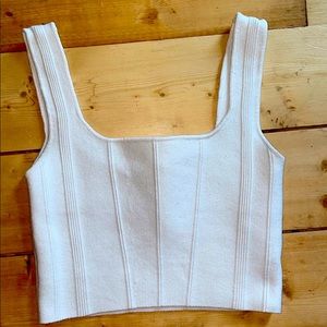 All:Row white cropped tank top. Size small